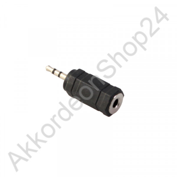 Jack adaptor 2,5 mm stereo male to 3,5 mm stereo jack female