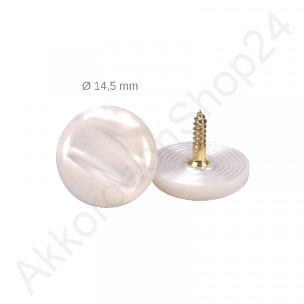 Ø14,5mm treble button white pearl