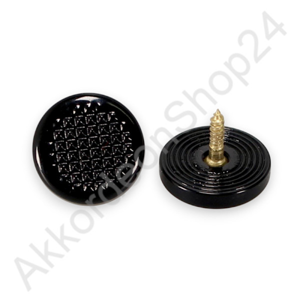 Ø15mm treble button for accordion, black