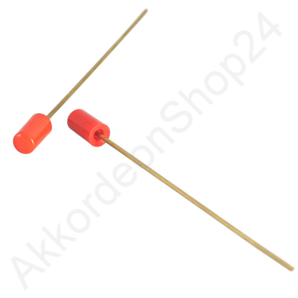 Air button / bass button 7,5x14mm with wire, red