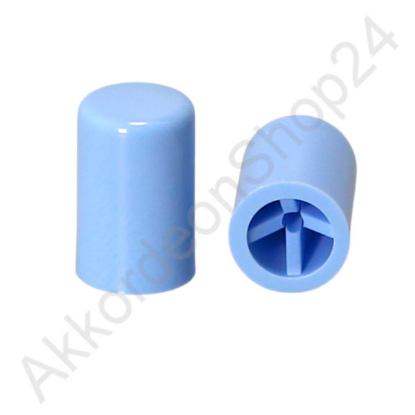 16x10mm bass button for diatonic accordions light blue