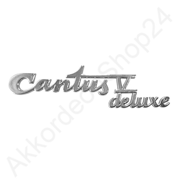 Lettering subtitle "Cantus V deluxe" plast galvanized