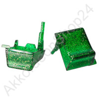 Treble register switch, glitter green