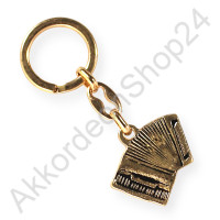Accordion keyring gold colour