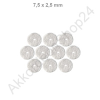 10 pcs. felt rings 7,5x2,5 mm, white