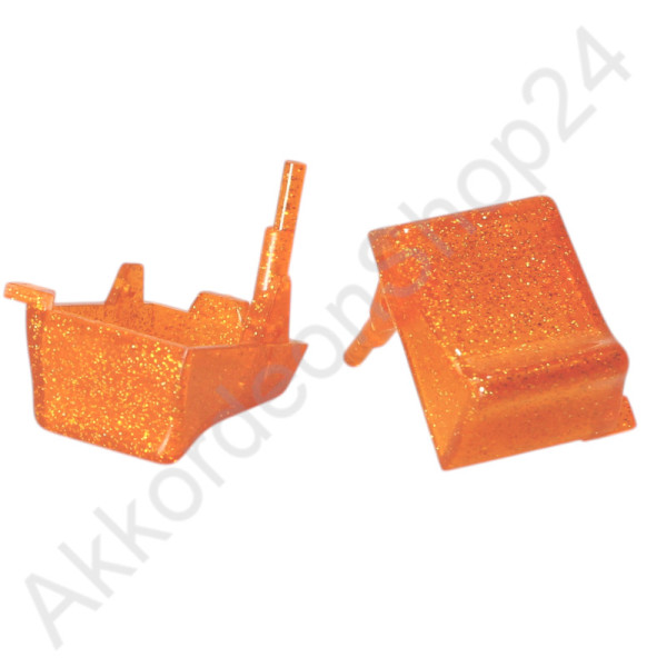 Treble register switch, glitter orange