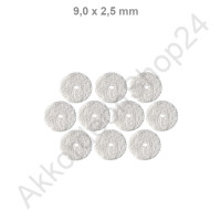 10 pcs. felt rings 9,0x2,5 mm, white