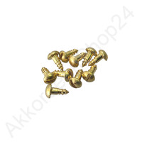 10pcs. screw 1,9 x 6,2mm color gold