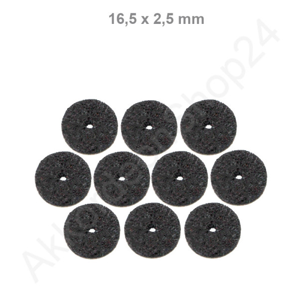 10 pcs. felt rings 16,5x2,5 mm, black