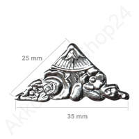 Decorative part, sheet metal 55x20 mm