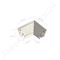 Small metal corner for German harmonica