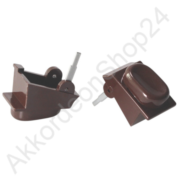Treble register switch, brown