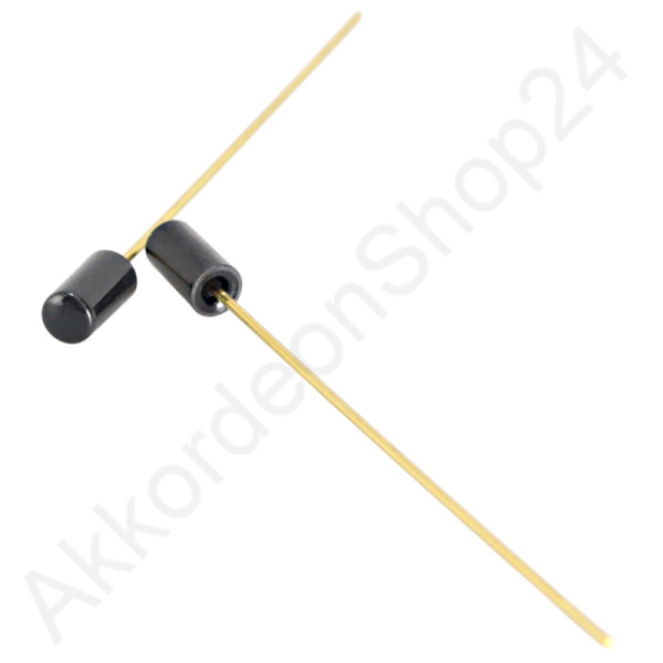 Air button / bass button 7,5x14mm with wire, black