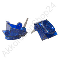 Treble register switch, glitter blue