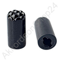 Weltmeister Bass button 7,5x15mm black fluted