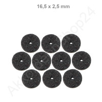10 pcs. felt rings 16,5x2,5 mm, black