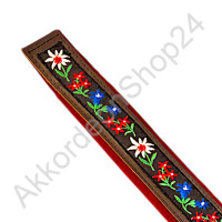 540x50mm leather/velvet, red