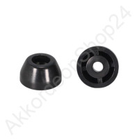 Ø18x10mm accordion feet black