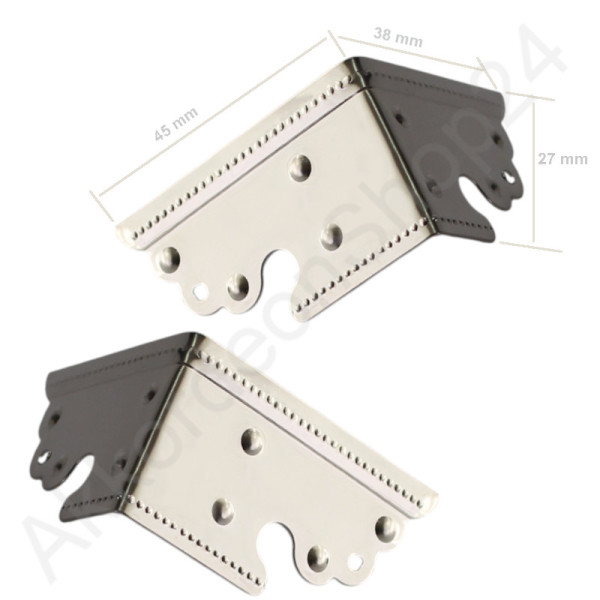 Large metal corner for German harmonica