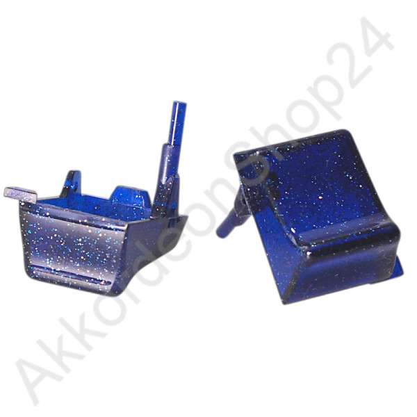 Treble register switch, glitter blue